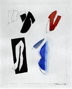 06 Schatten der Torsi, 2004, Aquarell, 50 x 40 cm